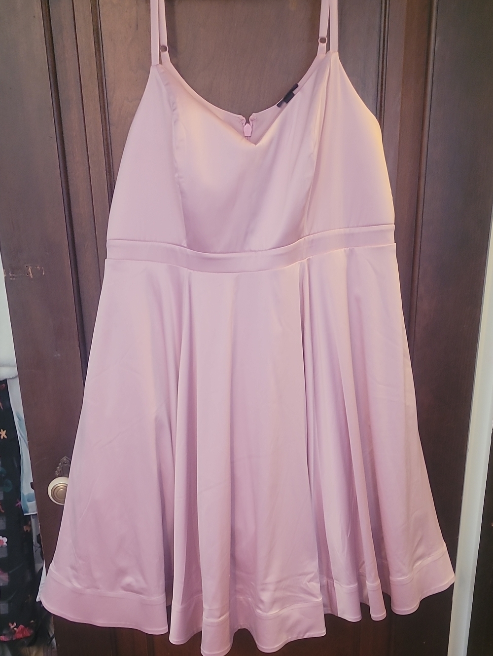 torrid Bleached Mauve Satin Mini Skater Dress